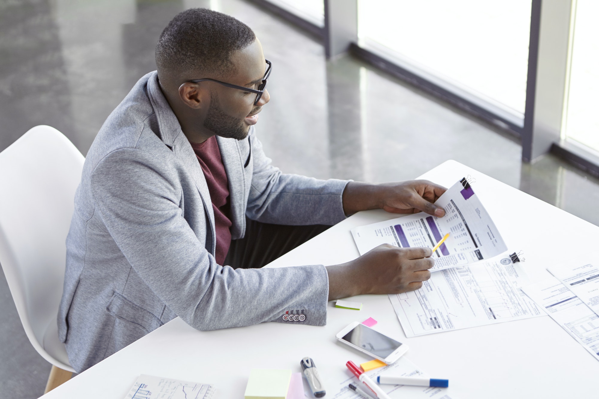 Man working at his desk